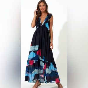 OLIPHANT Maxi Dress Small Pacifica